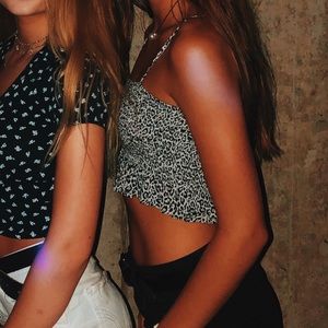 american eagle leopard print tank